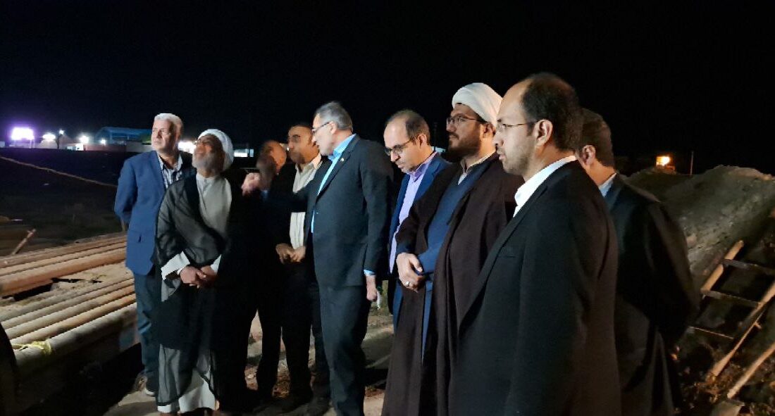 بازدید شبانه امام جمعه مرند از چاه عمیق آب شرب
