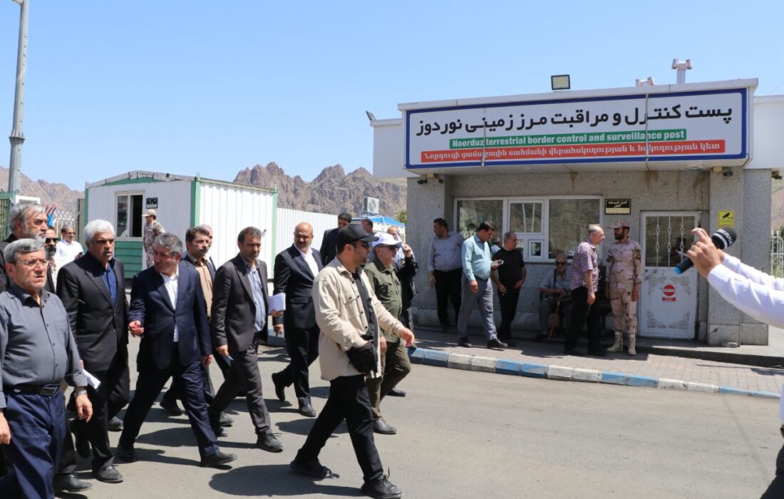 بازدید اعضای کمسیون ملی مجلس از مرز نوردوز و بزرگراه کلاله_ جلفا