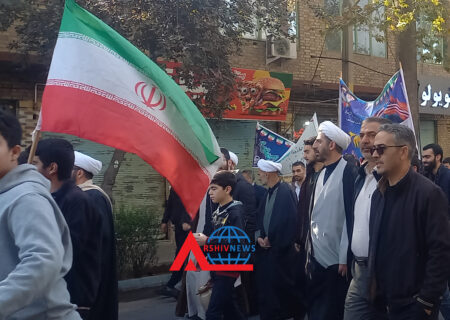 راهپیمایی ۱۳ آبان شهرستان مرند