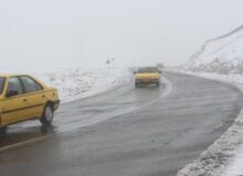 بارش برف در محورهای مواصلاتی آذربایجان شرقی