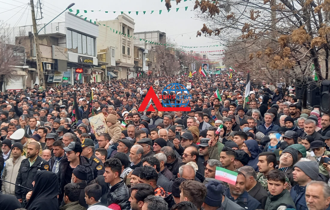 حضورحماسه ای مردم مرند در  راهپیمایی ۲۲ بهمن ۱۴۰۴