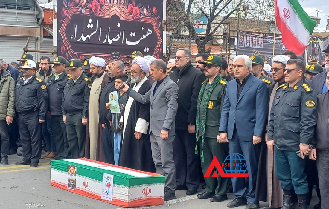 تشیع پیکر شهید مدافع وطن وحید پروینی در مرند